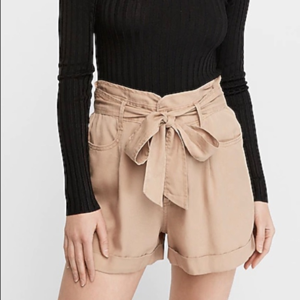 Express Button Paperbag Shorts